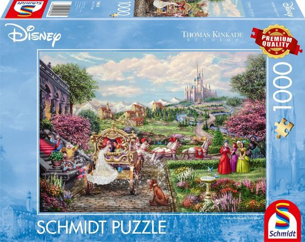Schmidt Spiele 58038 - Disney, Cinderella Happily Ever After, Puzzle Thomas Kinkade 1.000 Teile - Disney Schmidt Spiele 58038 - Disney, Cinderella Happily Ever After, Puzzle Thomas Kinkade 1.000 Teile - Disney