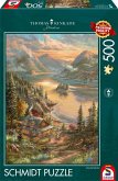 Schmidt Spiele 59710 - Pracht am Seeufer, Puzzle Thomas Kinkade 500 Teile