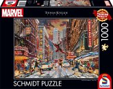 Schmidt Spiele 59959 - Deadpool, Snow Day, Puzzle Thomas Kinkade 1.000 Teile - Marvel