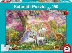 Schmidt Spiele 56387 - Einhornfamilie im Blütenwald, Kinderpuzzle Standard 150 Teile Schmidt Spiele 56387 - Einhornfamilie im Blütenwald, Kinderpuzzle Standard 150 Teile