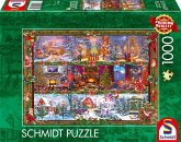 Schmidt Spiele 59784 - Fröhliche Weihnachtszeit, Puzzle Standard 1.000 Teile