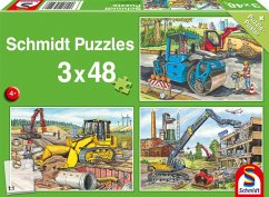 Schmidt Spiele 56520 - Meine liebsten Baustellenfahrzeuge, Kinderpuzzle Standard 3x48 Teile Cover Schmidt Spiele 56520 - Meine liebsten Baustellenfahrzeuge, Kinderpuzzle Standard 3x48 Teile