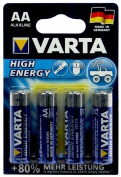 Batterie Varta Alkaline High Energy LR6 AA Mignon, 1,5 V, 4er
