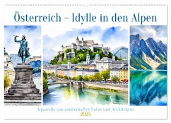 Österreich - Idylle in den Alpen (Wandkalender 2025 DIN A2 quer), CALVENDO Monatskalender