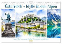 Österreich - Idylle in den Alpen (Wandkalender 2025 DIN A4 quer), CALVENDO Monatskalender