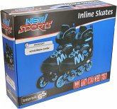 New Sports Inliner schwarz/blau ABEC 7, Größe 35-38