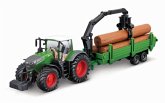 Bburago Farmland Fendt m. Holz-Transporter, Schwungrad, ca. 10cm