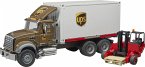 Bruder 02828 MACK Granite UPS Logistik-LKW mit Mitnahmestapler