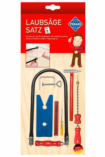 PEBARO 935 - Laubsäge-Set mit Kunststoffbrettchen+Drillbohrer+Werkzeug+Anleitung, Starter Set