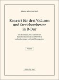 Konzert D-Dur für 3 Violinen und Streicher Partitur