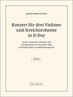 Konzert D-Dur für 3 Violinen und Streicher Partitur