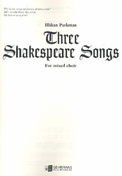 3 Shakespeare Songs for mixed chorus and piano score