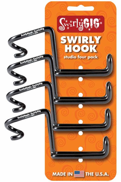 The SwirlyHook - Zubehörhalter 1/2' - 1,27cm Durchmesser 4er-Pack