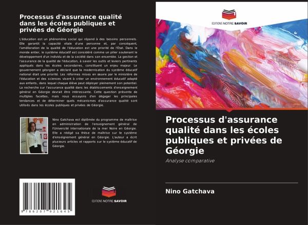 Processus d'assurance qualité dans les écoles publiques et privées de Géorgie Processus d'assurance qualité dans les écoles publiques et privées de Géorgie
