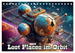 Lost Places im Orbit (Tischkalender 2025 DIN A5 quer), CALVENDO Monatskalender