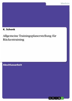 Allgemeine Trainingsplanerstellung für Rückentraining (eBook, PDF)