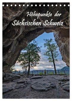 Höhepunkte der Sächsischen Schweiz (Tischkalender 2025 DIN A5 hoch), CALVENDO Monatskalender