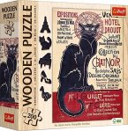 Holz Puzzle 200 - Der schwarze Kater / Théophile Alexandre Steinlen