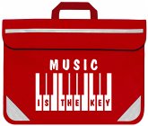 Piano/Keyboard Music Bag - Music Is The Key (Red)