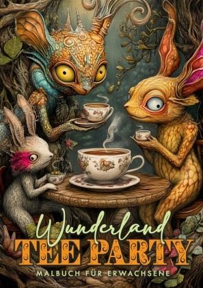 Wunderland Tee Party Malbuch für Erwachsene