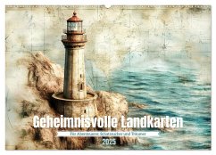 Geheimnisvolle Landkarten (Wandkalender 2025 DIN A2 quer), CALVENDO Monatskalender