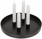 Metalltablett mit 4 magnetischen Kerzenhaltern