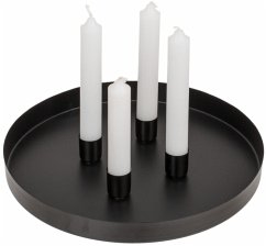 Metalltablett mit 4 magnetischen Kerzenhaltern
