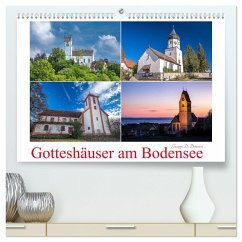 Gotteshäuser am Bodensee (hochwertiger Premium Wandkalender 2025 DIN A2 quer), Kunstdruck in Hochglanz