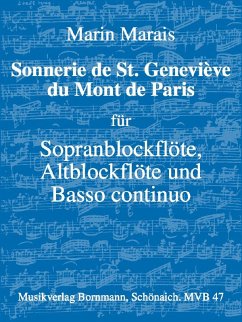 Cover Sonnerie de St. Genevičve du Mont de Paris für 2 Blockflöten (SA) und Bc