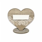 familiawedding 10 Tischkarten zur Hochzeit "Ja ich Will" Herz-Design