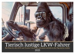 Tierisch lustige LKW-Fahrer (Wandkalender 2025 DIN A2 quer), CALVENDO Monatskalender - Calvendo;Rübsamen, Peter