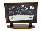 familiawedding 10 Tischkarten zur Hochzeit black doodle Tafel-Design