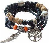 Armband "Baum des Lebens mit Engelsflügel" schwarz