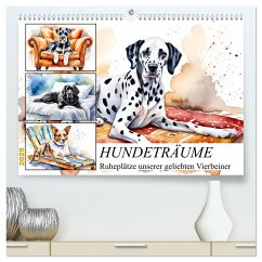 Hundeträume (hochwertiger Premium Wandkalender 2025 DIN A2 quer), Kunstdruck in Hochglanz