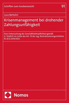 Cover Krisenmanagement bei drohender Zahlungsunfähigkeit (eBook, PDF)