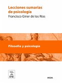 Lecciones sumarias de psicología (eBook, ePUB)