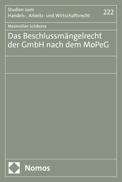 Cover Das Beschlussmängelrecht der GmbH nach dem MoPeG (eBook, PDF)