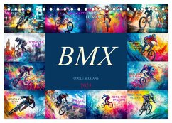 BMX - Coole Slogans (Tischkalender 2025 DIN A5 quer), CALVENDO Monatskalender