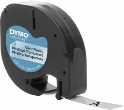 Cover Dymo Letratag Band Plastik transparent 12 mm x 4 m