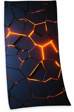 Cover Young Collection 6159211516 - 3D-Effekt Lava Velourstuch , 75x150 cm, 100% Baumwolle
