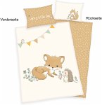 babybest® 2485233063 - Waldfreunde Bettwäsche (Made in Green), 40x60 cm + 100x135 cm, 100% Baumwolle