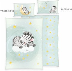 babybest® 2485269063 - Zebra Bettwäsche (Made in Green), 40x60 cm + 100x135 cm, 100% Baumwolle Cover babybest® 2485269063 - Zebra Bettwäsche (Made in Green), 40x60 cm + 100x135 cm, 100% Baumwolle