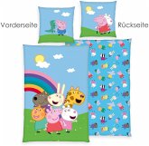 Peppa Pig 4686424050 - Flanell-Bettwäsche, 80x80 cm + 135x200 cm, 100% Baumwolle Peppa Pig 4686424050 - Flanell-Bettwäsche, 80x80 cm + 135x200 cm, 100% Baumwolle
