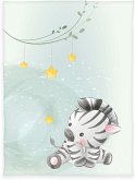babybest® 1440269014 - Zebra Microfaserflausch-Decke, 75 x 100 cm, 100% Polyester