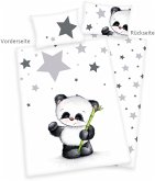 babybest® 2485201063 - Panda Bettwäsche, 40x60 cm + 100x135 cm, 100% Baumwolle