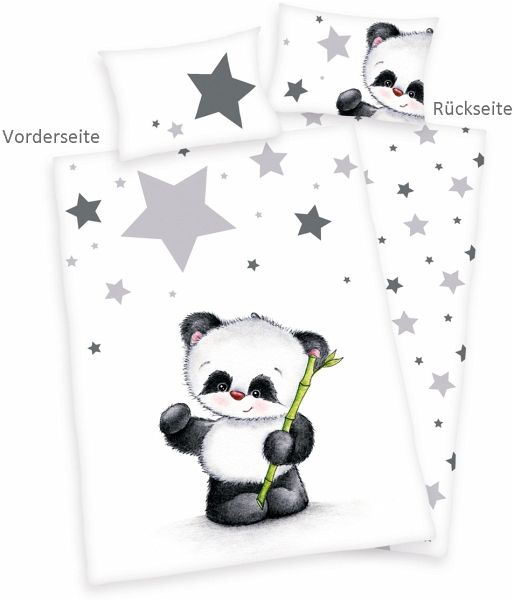 babybest® 2485201063 - Panda Bettwäsche, 40x60 cm + 100x135 cm, 100% Baumwolle babybest® 2485201063 - Panda Bettwäsche, 40x60 cm + 100x135 cm, 100% Baumwolle