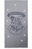 Harry Potter 6174413515 - Velourstuch grau - Aktion, 70x140 cm, 100% Baumwolle