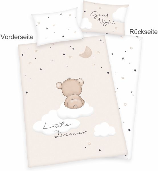 babybest® 2685234063 - Little Dreamer, Flanell-Bettwäsche (Made in Green), 40x60 cm + 100x135 cm, 100% Baumwolle babybest® 2685234063 - Little Dreamer, Flanell-Bettwäsche (Made in Green), 40x60 cm + 100x135 cm, 100% Baumwolle