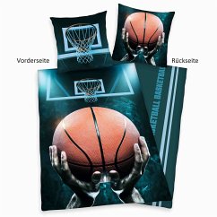 Cover Young Collection 4459233050 - Basketball Bettwäsche, 80x80 cm + 135x200 cm, 100% Baumwolle