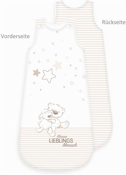 babybest® 3385208234 - Lieblingsmensch Baby-Schlafsack, 110x45 cm, Bezug: 100% Baumwolle Füllung: 100%Polyester babybest® 3385208234 - Lieblingsmensch Baby-Schlafsack, 110x45 cm, Bezug: 100% Baumwolle Füllung: 100%Polyester